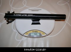 KCNC Ti Pro Lite 8000 - Tige de selle 31.8x400mm - 150 grammes